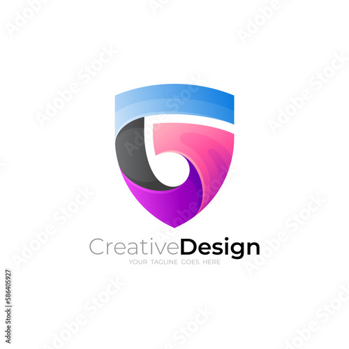 Shield logo and letter G design combination, colorful style Free Download Shield logo and letter G design combination, colorful style - GFXLoad