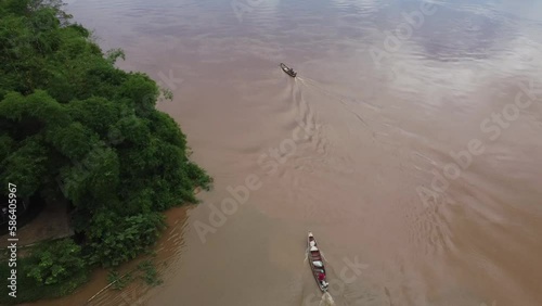 Natureza Água Parque Ambiental Encontro Rios Rio Poti Parnaíba Ponto Turístico Poty Velho Restaurante Flutuante Solimões Negro Teresina Verde Marrom Paisagem Drone Turismo Viagem Viajar  photo