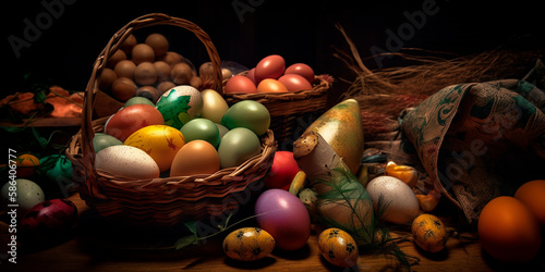 backgound easter eggs,colerfull photo