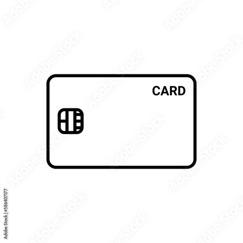 Credit card or debit card icon, outline vector illustration in trendy style. Editable graphic resources for many purposes.