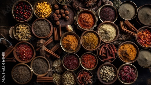 Experience the Exotic Flavors of India's Spices Traditional Cuisine, GENERATIVE AI