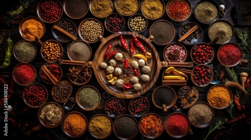 Experience the Exotic Flavors of India's Spices Traditional Cuisine, GENERATIVE AI