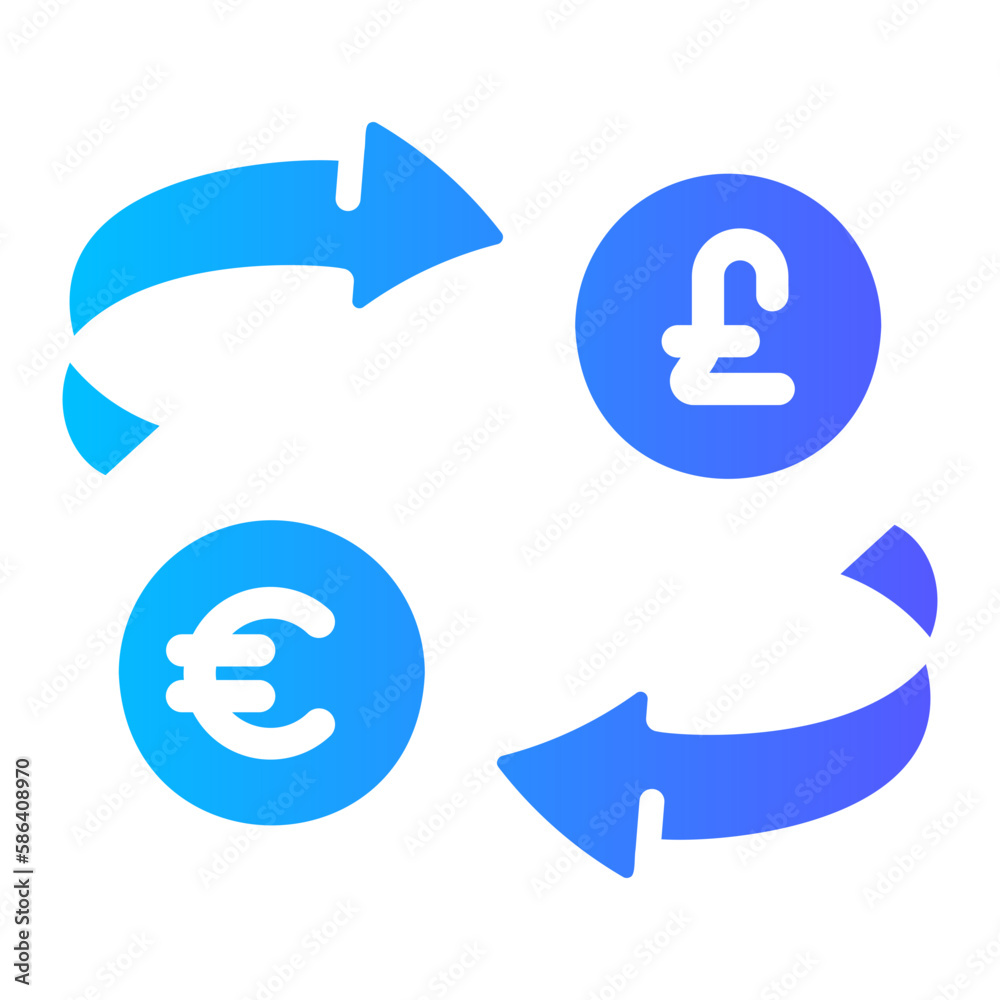 money exchange gradient icon money exchange gradient icon