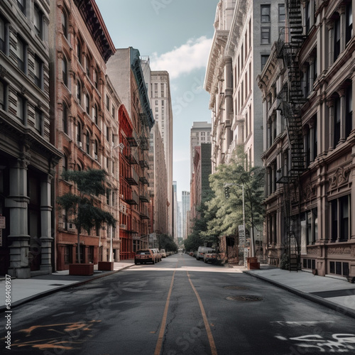 Staring down an empty street, urban-Generative AI © Vishal