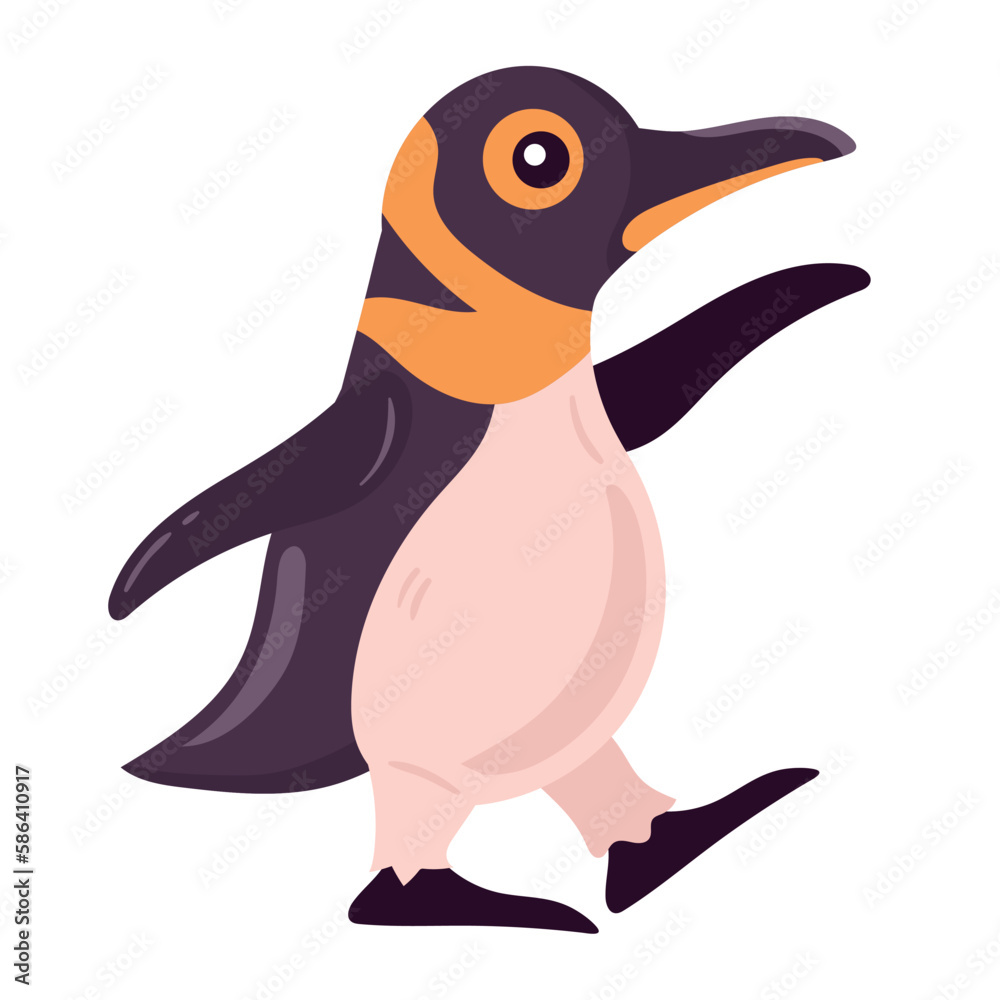 Naklejka premium animal penguin walking