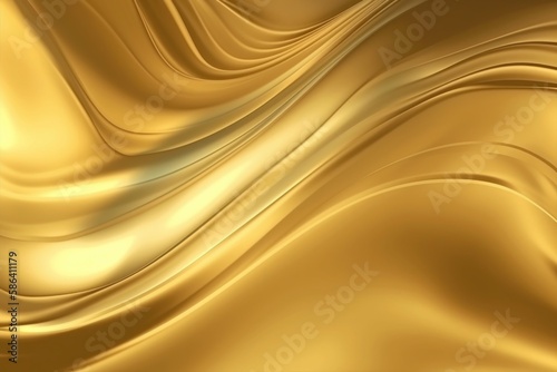 Digital Illustration of Golden Silk Abstract Background Pattern Texture, Suggesting Luxury and Luxurious Satin Materials, Made in part with generative AI 