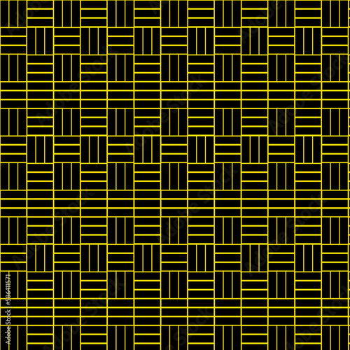 black and yellow pattern with lines that say the word zigzag.