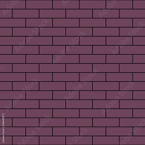 A purple brick wall that is made up of different sizes.