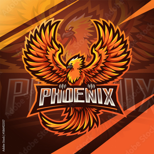 Phoenix esport mascot logo design