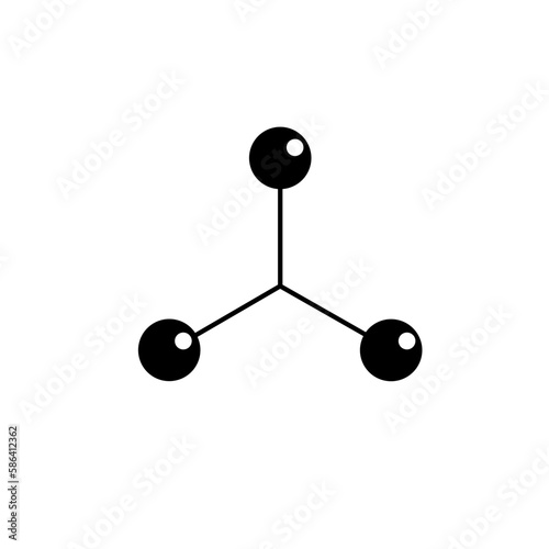 Atom, Molecule Icon - Vector, Sign and Symbol for Design, Presentation, Website or Apps Elements. 