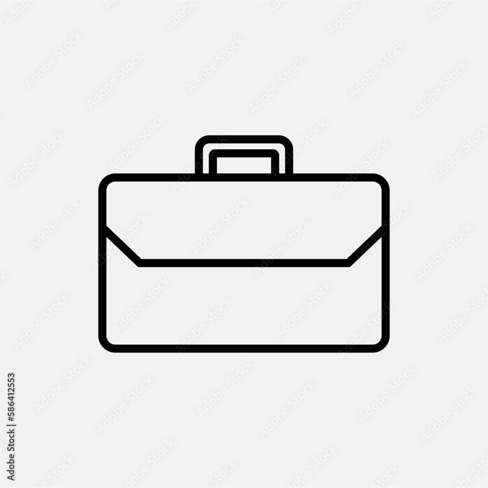 Briefcase Icon. Business, Office Bag Symbol - Vector. Briefcase Icon. Business, Office Bag Symbol - Vector.