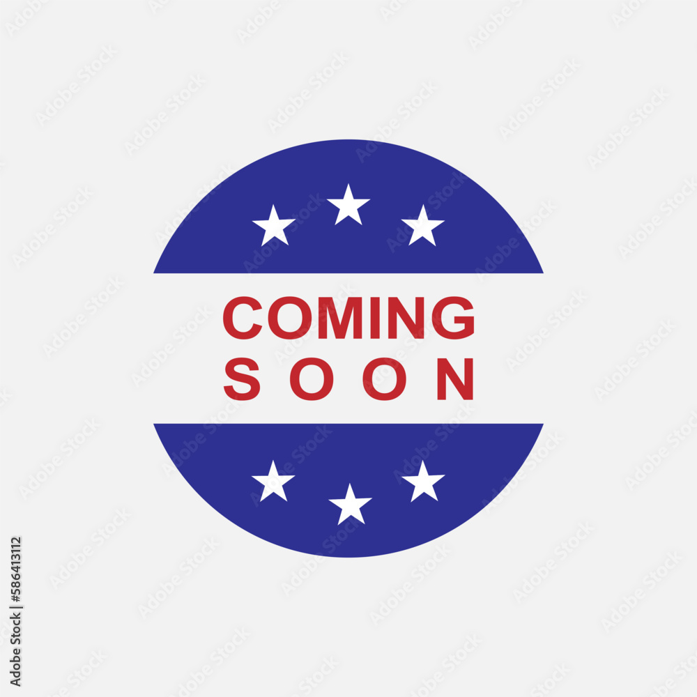 Coming Soon Icon Banner - Vector, Text Sign & Symbol Illustration Coming Soon Icon Banner - Vector, Text Sign & Symbol Illustration