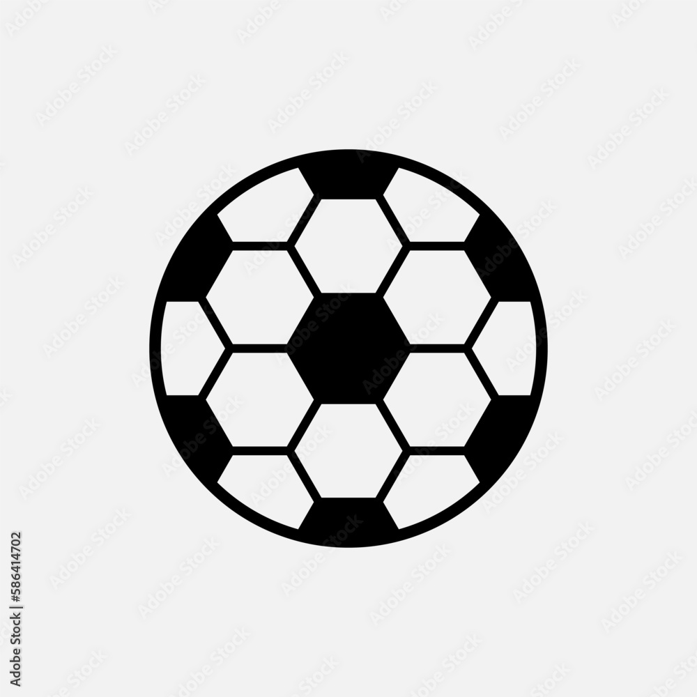 Soccer Ball Icon - Sport Element Vector.  