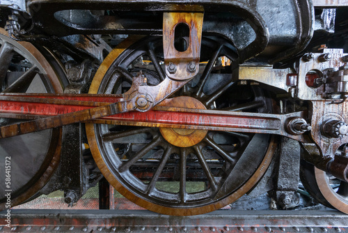 The train's diesel engine, railway