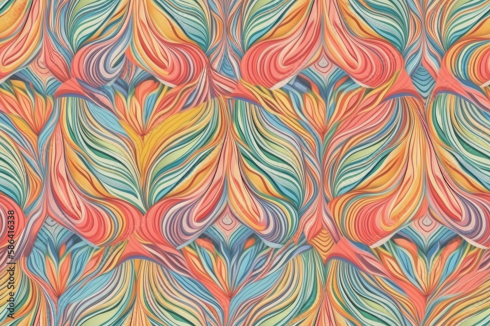 vibrant and dynamic abstract pattern with flowing lines. Generative AI vibrant and dynamic abstract pattern with flowing lines. Generative AI