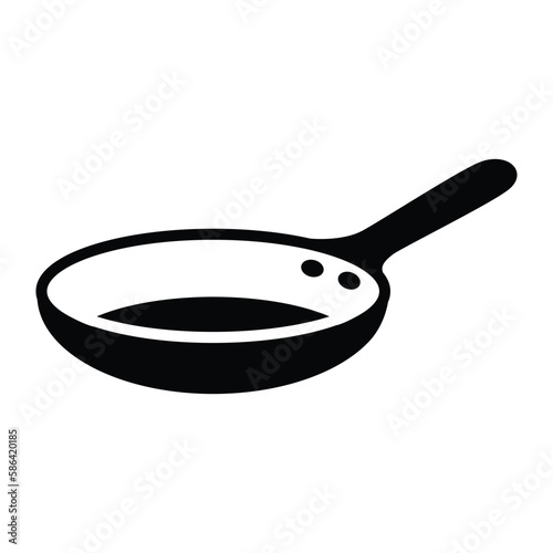 Frying pan icon vector on trendy design