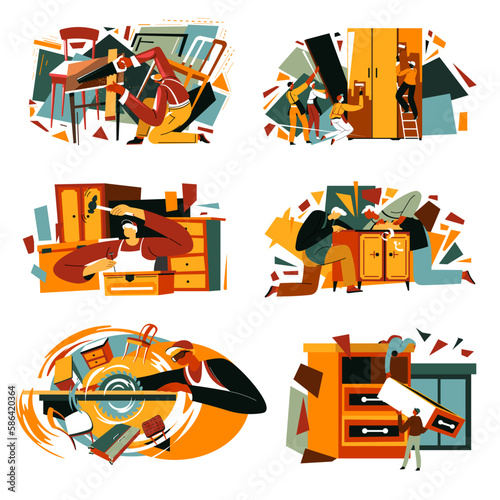 Furniture production and carpentry hobby of men