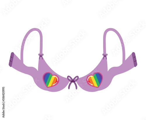 bra with flag LGBTQ