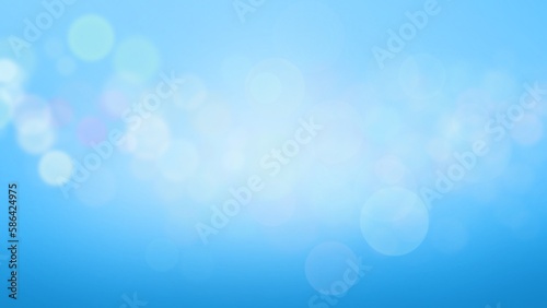 Bokeh style gradient blurred blue and white background. For your graphic design, banner or poster.