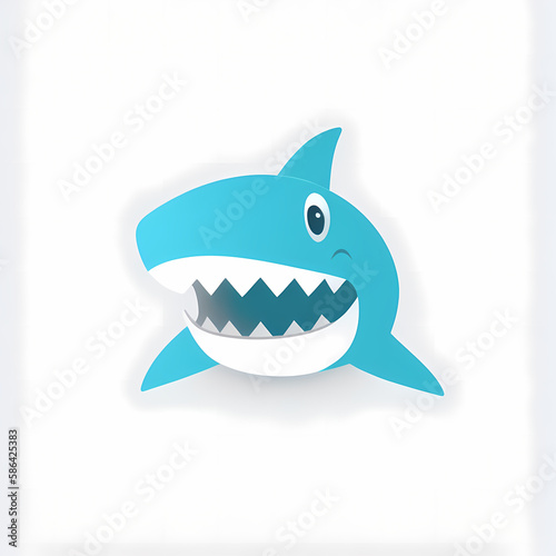 cute shark logo. Generative AI