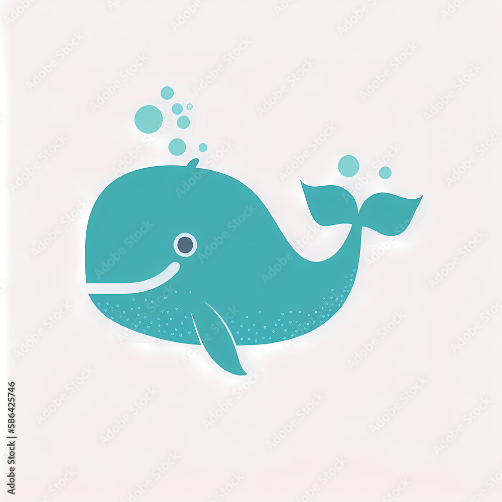 Obraz premium Whale shark logo. Generative AI