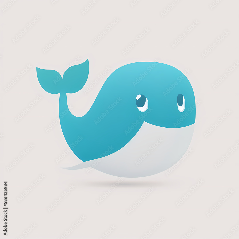 Obraz premium Whale shark logo. Generative AI