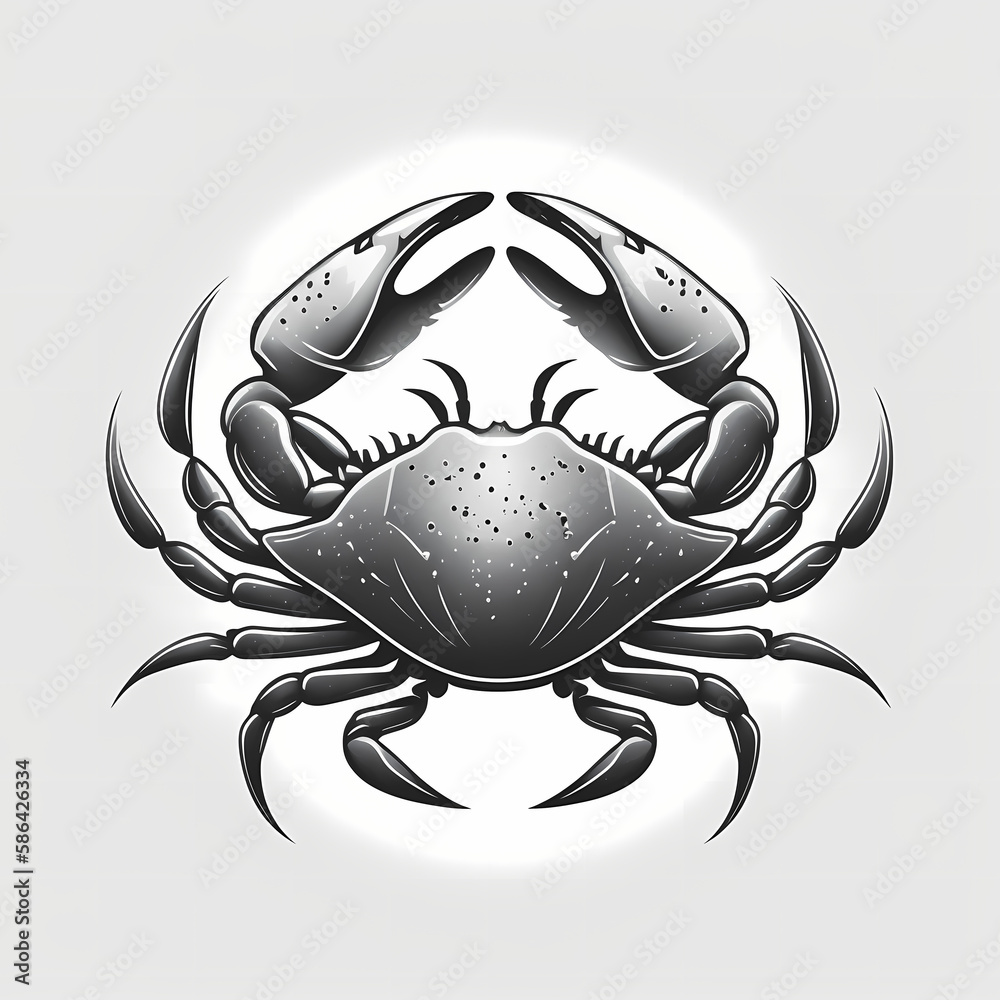 Crab Logo. Generative AI Crab Logo. Generative AI