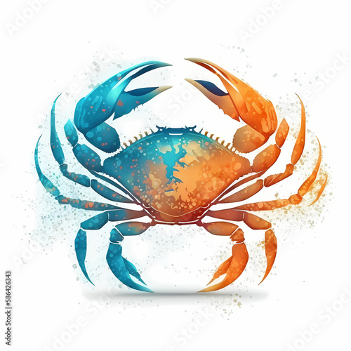 Crab Logo. Generative AI