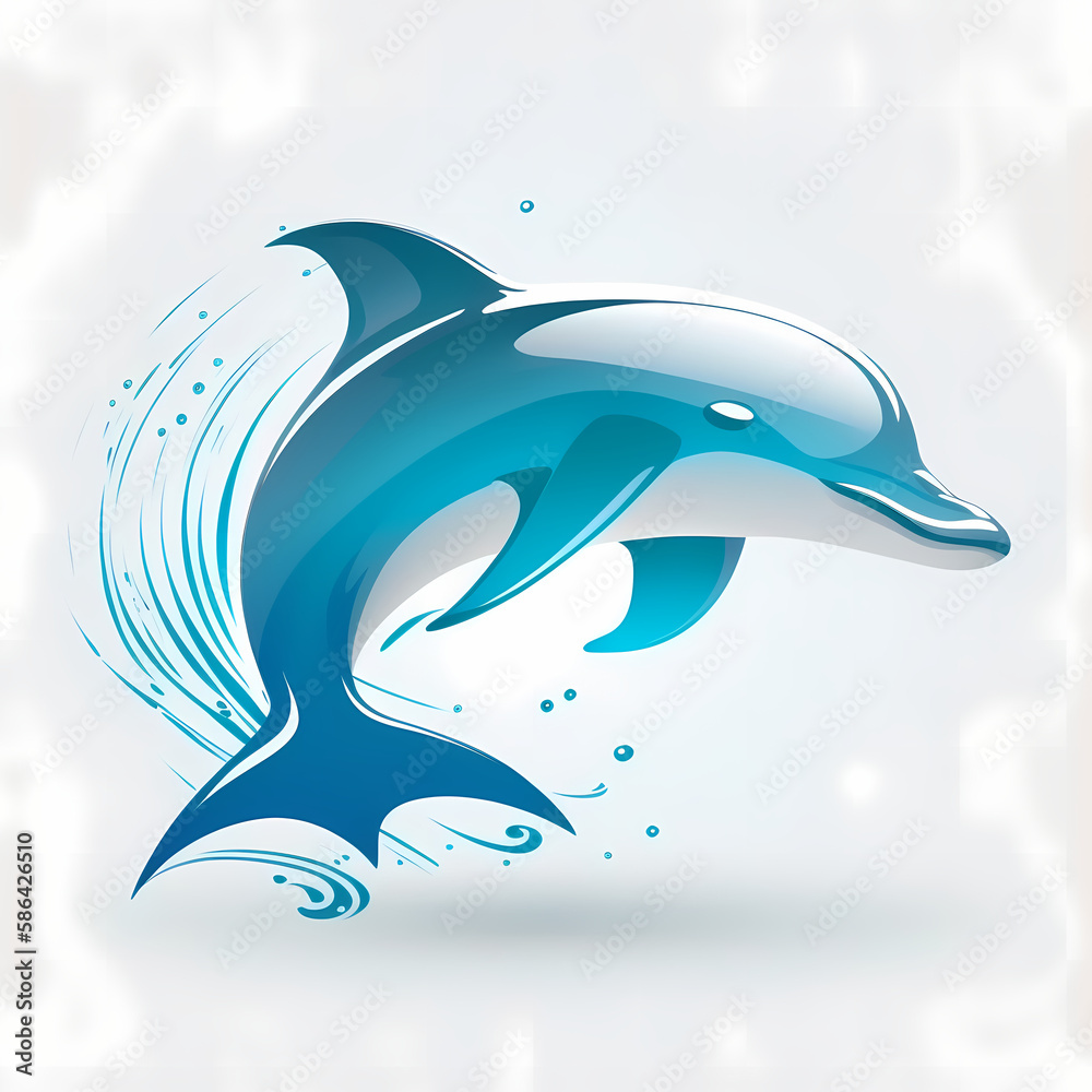 Dolphin Logo. Generative AI Dolphin Logo. Generative AI
