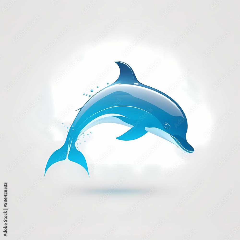Dolphin Logo. Generative AI Dolphin Logo. Generative AI