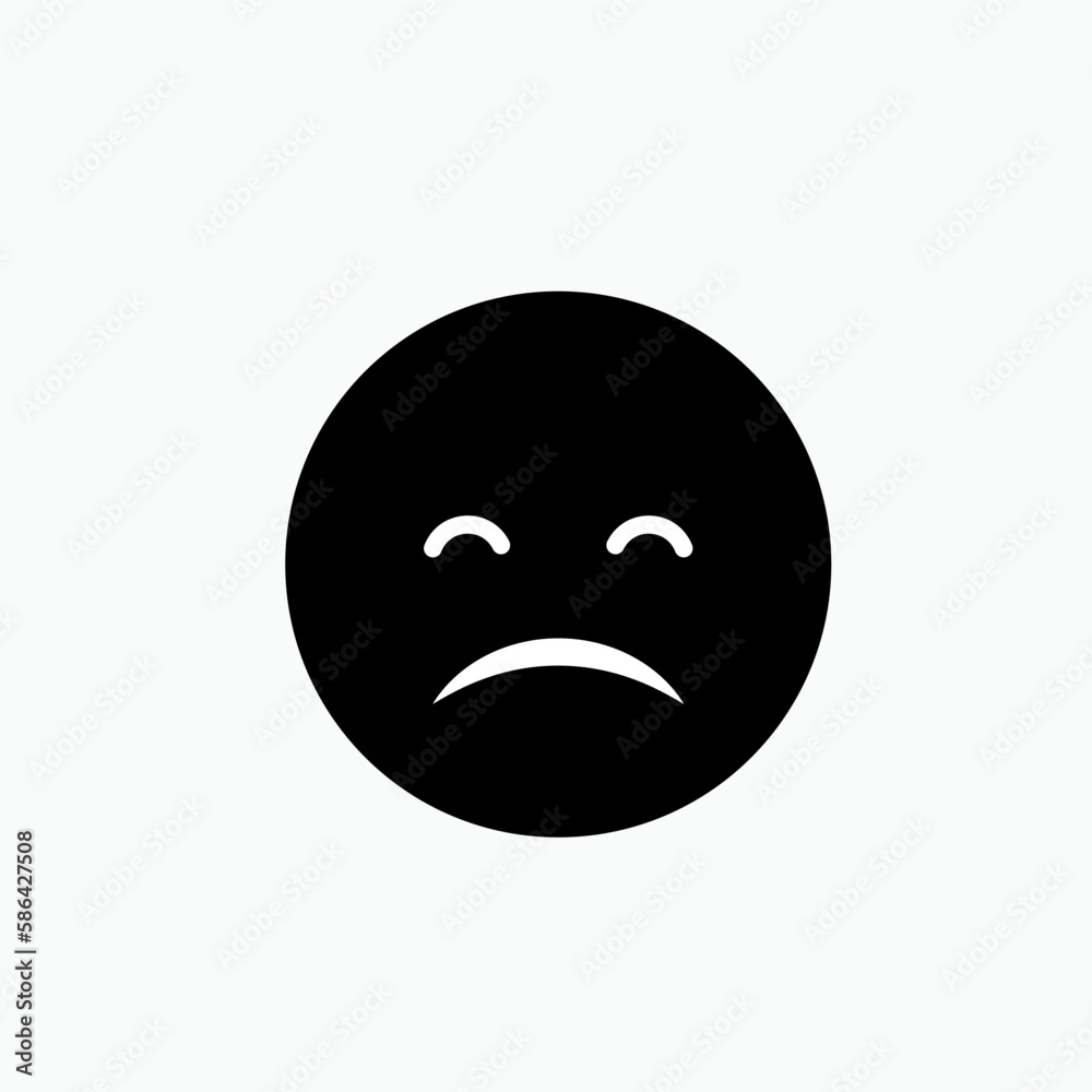 Sad Emoji Faces Icon for Apps and Websites – Vector. Sad Emoji Faces Icon for Apps and Websites – Vector.