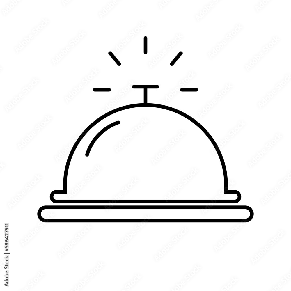Pop reception bell icon. Hotel bell. Vector. Pop reception bell icon. Hotel bell. Vector.