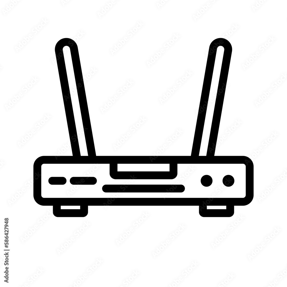 Simple Wi-Fi router icon. Network connection device. Vector. Simple Wi-Fi router icon. Network connection device. Vector.