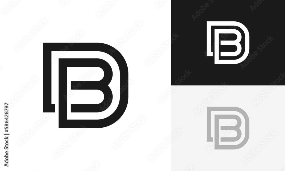 DB or BD logo design vector DB or BD logo design vector
