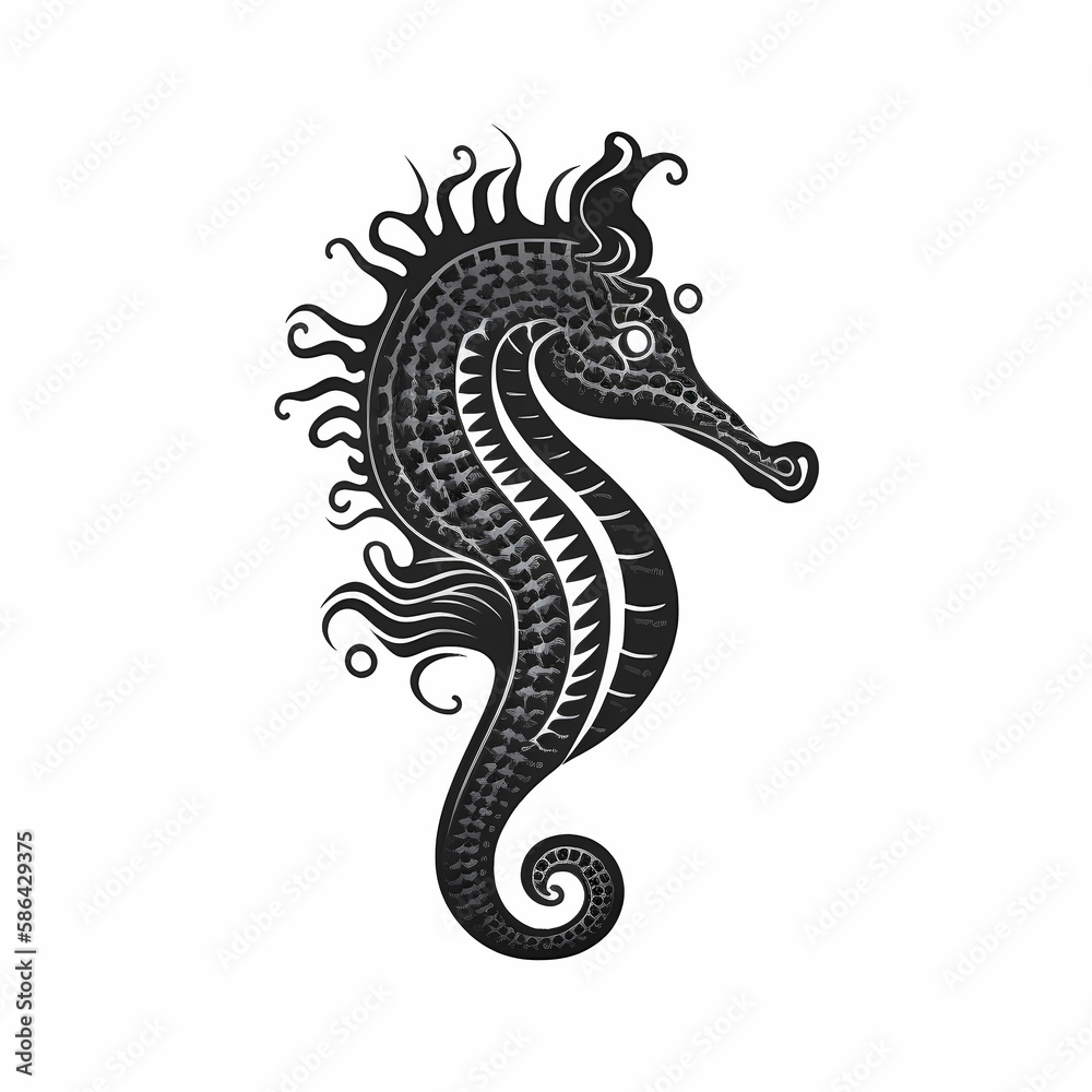 SeaHorse Logo. Generative AI