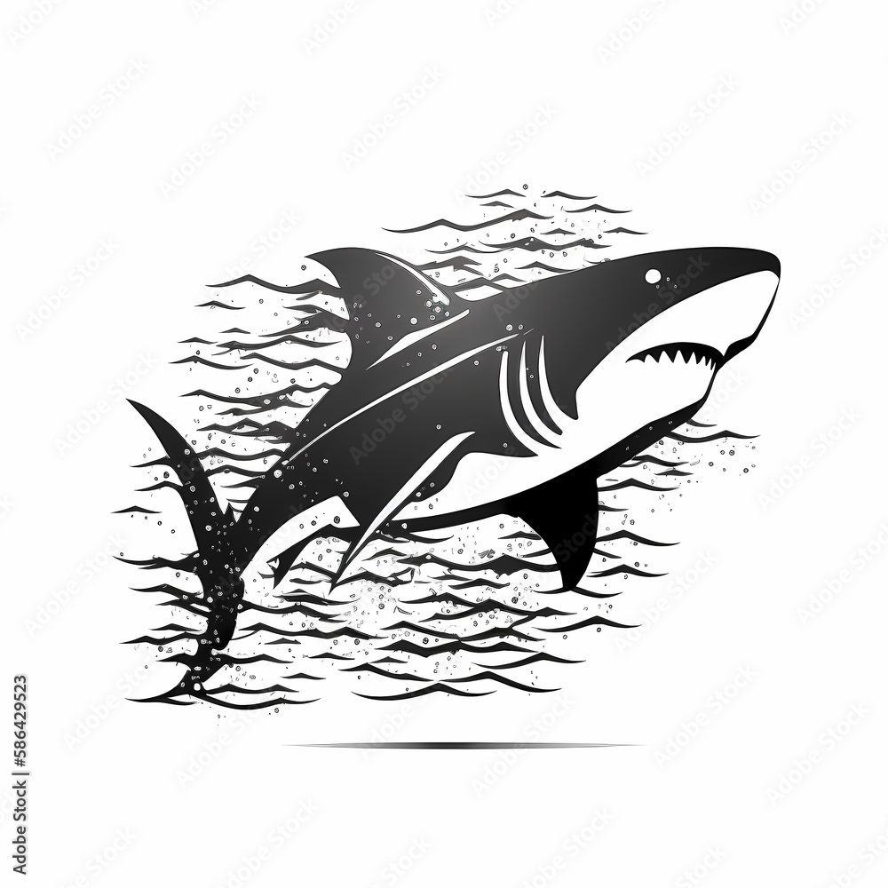 Obraz premium Shark Logo. Generative AI