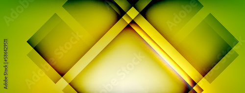 Light and shadow squares and lines abstract background