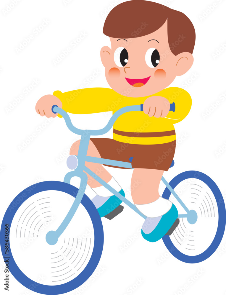 自転車に乗る男の子

