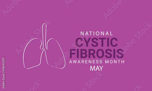 Vector National Cystic Fibrosis awareness month may. Template  background, banner, card, poster