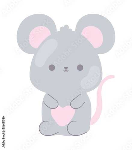 mouse kawaii animal © djvstock