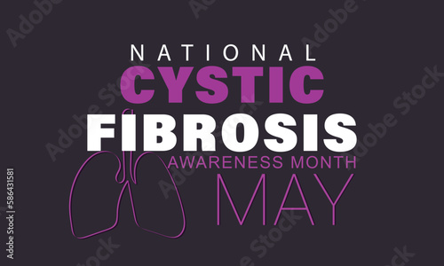 Vector National Cystic Fibrosis awareness month may. Template  background, banner, card, poster