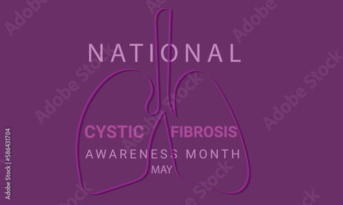Vector National Cystic Fibrosis awareness month may. Template  background, banner, card, poster