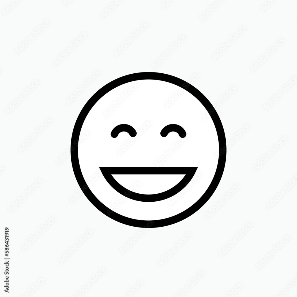 Smiley Emoticon, Happy Symbol. Funny Expression. Comedy Movie Genre Icon