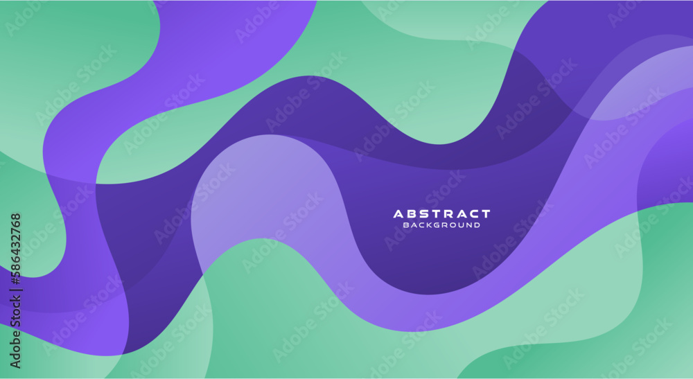 Modern wave purple and green background