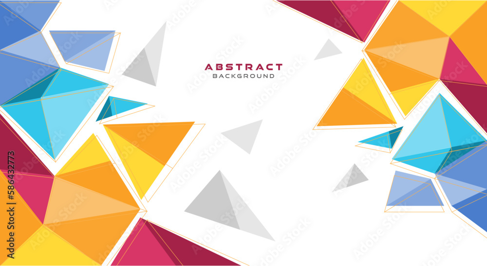 Polygonal colorful banner background vector