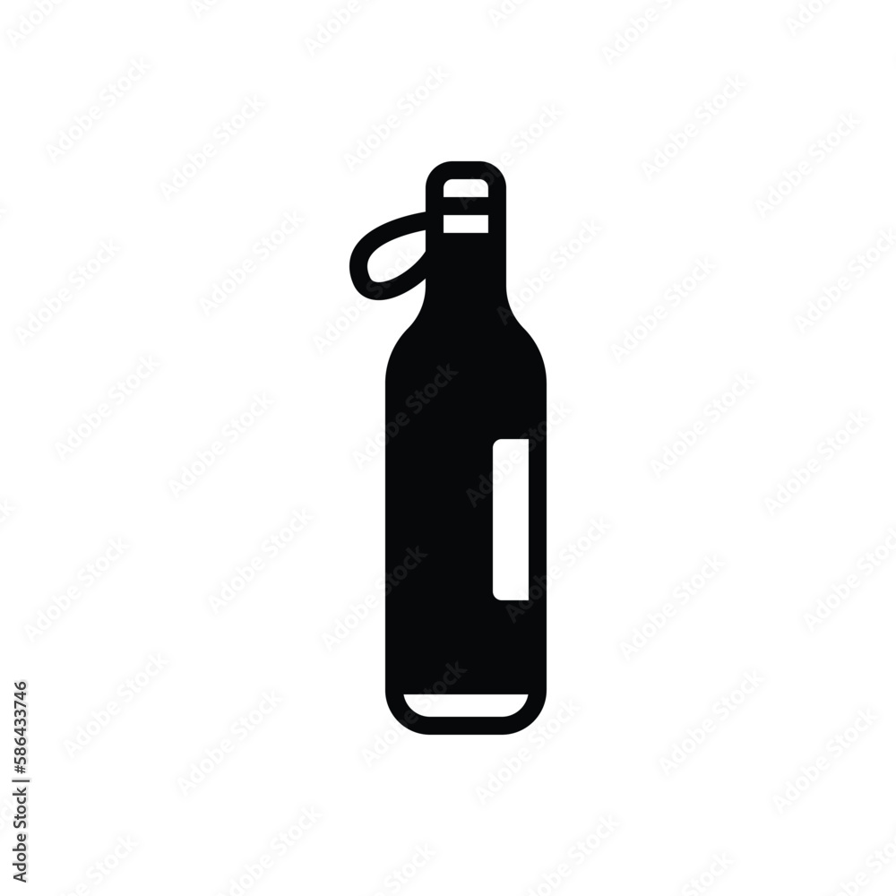 Black solid icon for bottle