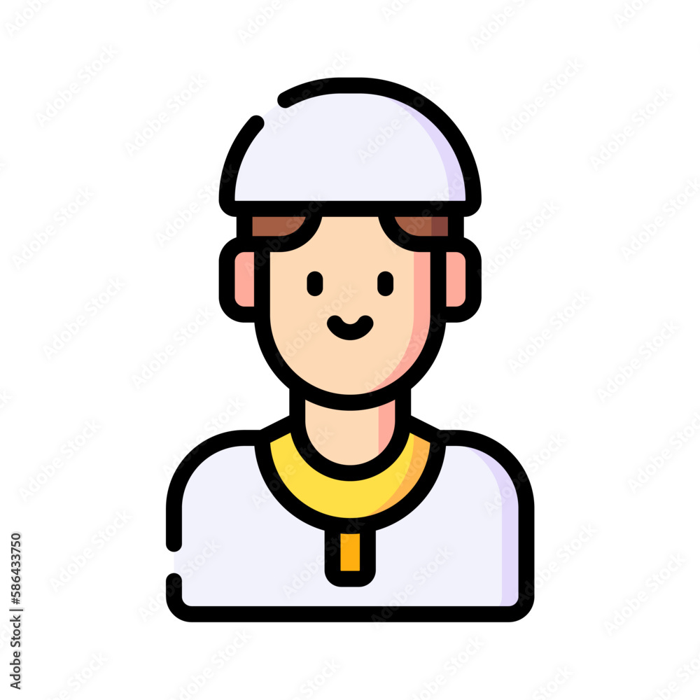 icon man muslim Ramadan and Islamic Eid icon man muslim Ramadan and Islamic Eid