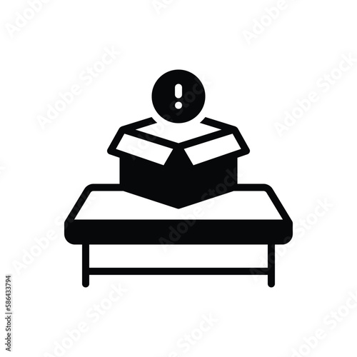 Black solid icon for empty