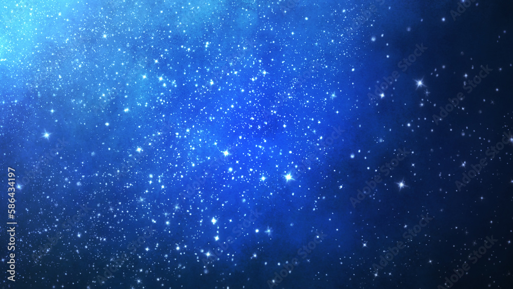 星空、夜空、宇宙の背景。キラキラ水彩イラスト。 Stock-Illustration 