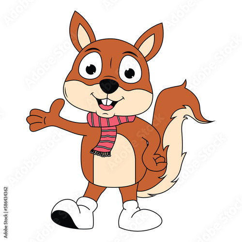 cute squirrel animal cartoon illustration graphic